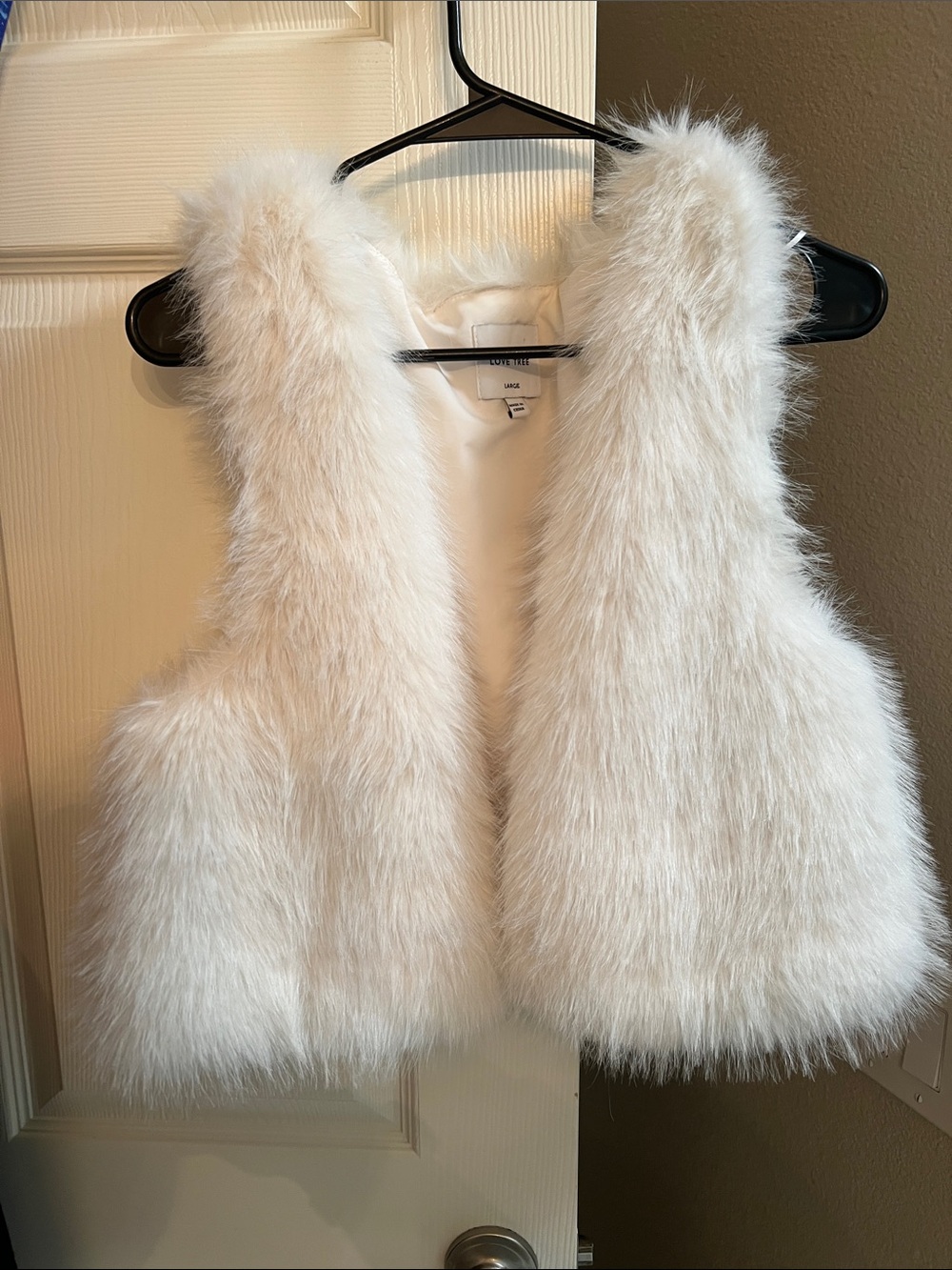 Faux Fur Vest - White